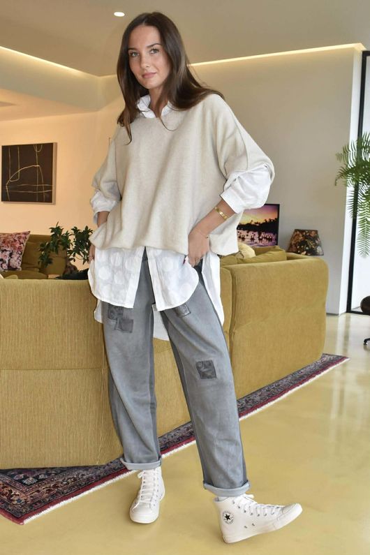 Anine Soft Touch Patch Jogger Washed Grey